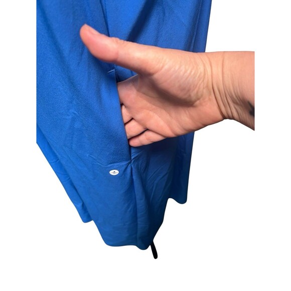 HALARA Breezeful Dress Size Lg cobalt Raceback Hi Lo Midi Pockets quick dry - Picture 3 of 7